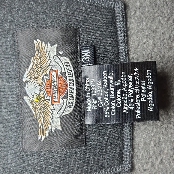 Harley-Davidson Men's Full Zip Cotton Large Logo Back Hoodie Swestshirt 3XL NWOT - Picture 12 of 14